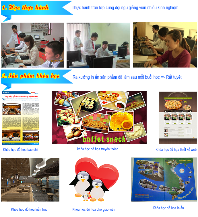 Thực hành học thiết kế đồ họa ở Trường Chinh Tân Phú