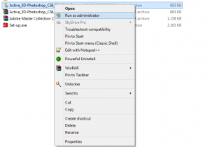 Hướng dẫn cài đặt Active 3D Photohsop CS6 32 64 bit 